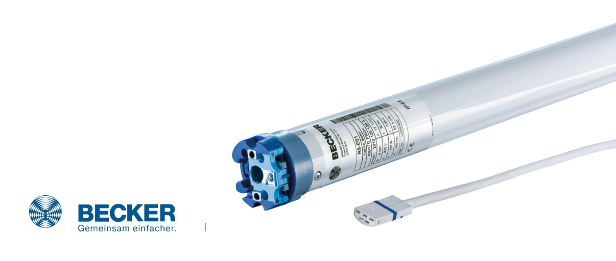 Becker Motoren und kabelgebundene Antriebe für Rollläden, Markisen und Sonnenschutzsysteme