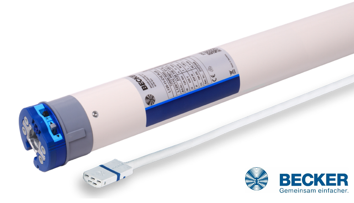 Becker Funkmotore Baureihe L Ø 58 mm für Rollläden, Markisen und Sonnenschutz