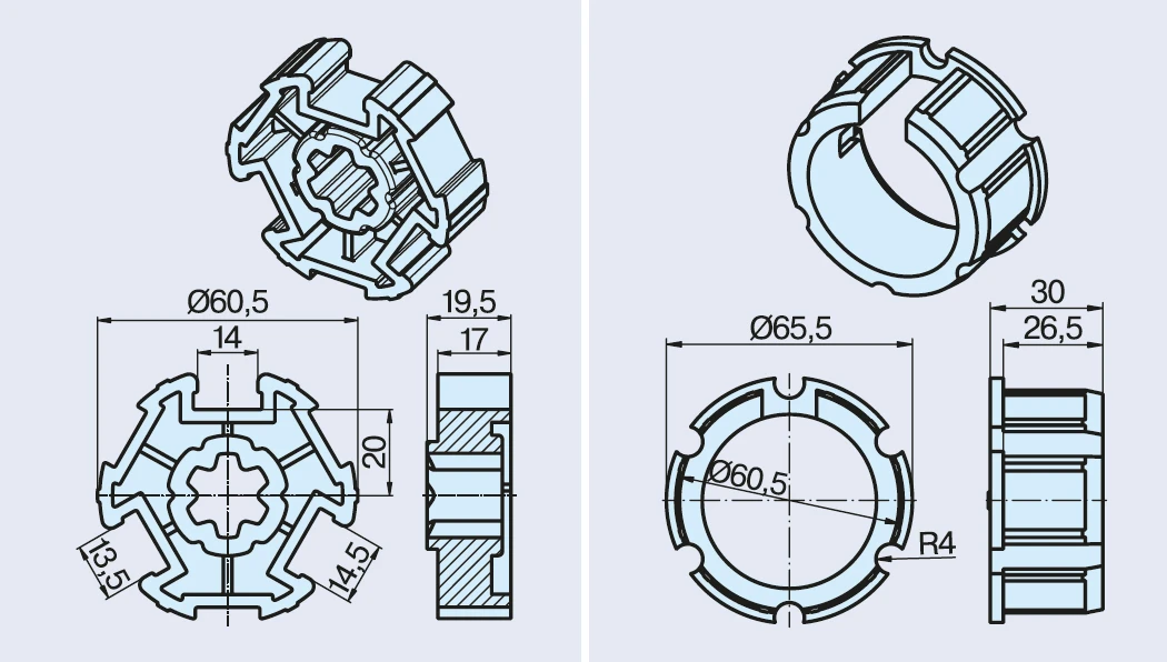 Preview: Becker Adapterset Ø 63N K #49303000840 #49303004150