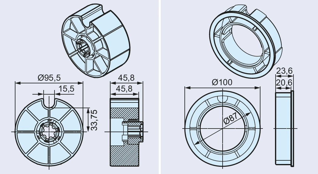 Preview: Becker Adapterset O-D100 für Hinderniserkennung #49302002780 #49313003360 #49303006280