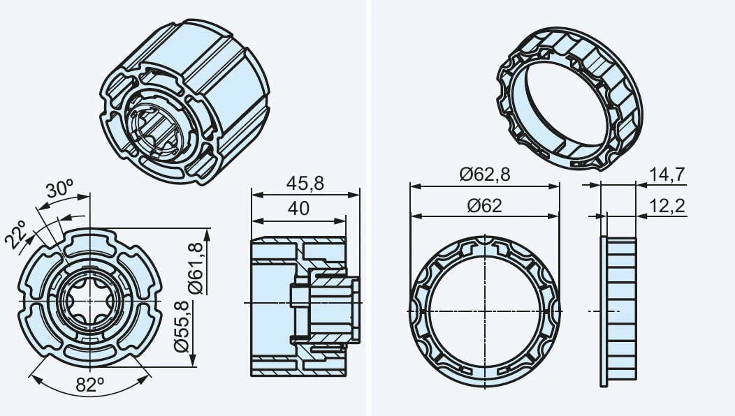 Preview: Becker Adapterset O-E65 für Hinderniserkennung #49302002490 #49300407072
