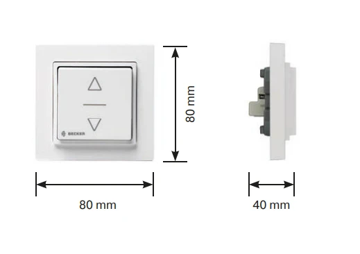 Preview: Becker Centronic EasyControl EC62S Schalter#40300000050