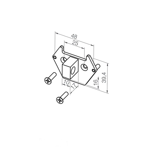 Preview: elero Adapterplatte 10x16, Zapfen lang 17mm #233741501