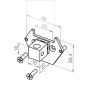 Preview: elero Adapterplatte Vierkantbolzen RevoLine M-L, Zapfen 16x16 lang #233742501