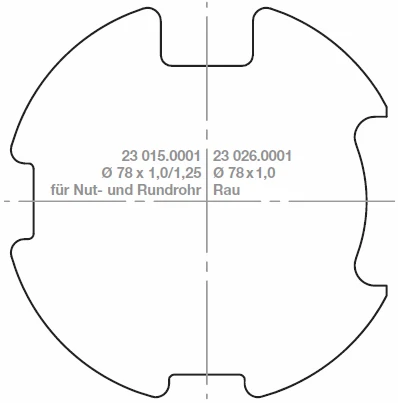 Preview: elero Adapterset Motorkupplungset RevoLine M Nutrohr Ø 78 mm, MHZ Flachnut #230150001