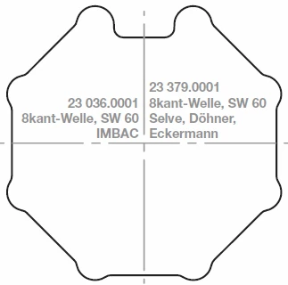 Preview: elero Adapterset Motorkupplungset RevoLine M Profilrohr 8-kant, SW60mm #233790001