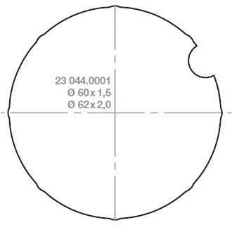 Preview: elero Adapterset Motorkupplungset RevoLine M Rundrohr Ø 60 + 62mm #230440001