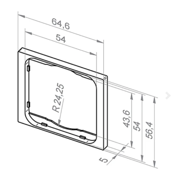 Preview: elero ProLine Legrand Sagane Adapterrahmen #143037401