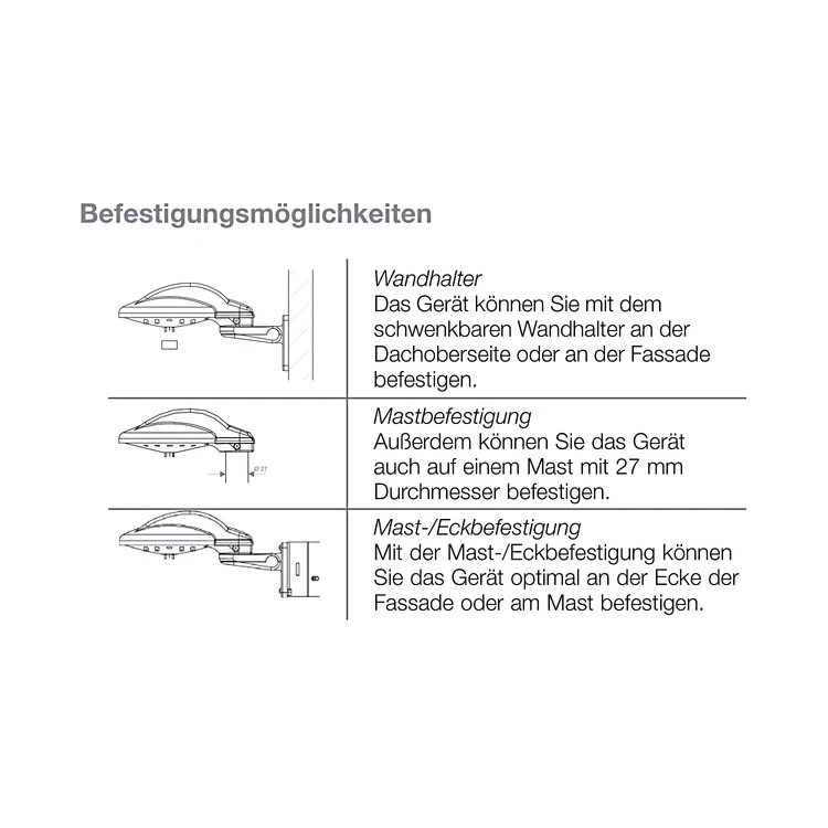 Preview: elero Sensero-868-AC Funk Licht-, Dämmerung-, Windsensor bidirektional #288900006