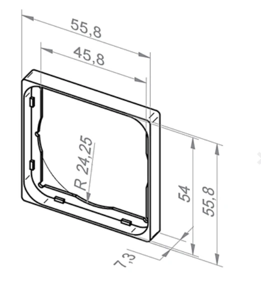 Preview: elero Universal Adapterrahmen für ProLine Steuerungen #143037601 #143038601
