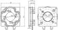 Preview: Rademacher Click-Antriebslager für Markisen mit Gewinde M6 auf Teilkreis 48 mm bzw. M8 auf Teilkreis 60 mm Typ 4015K-09 #94401509