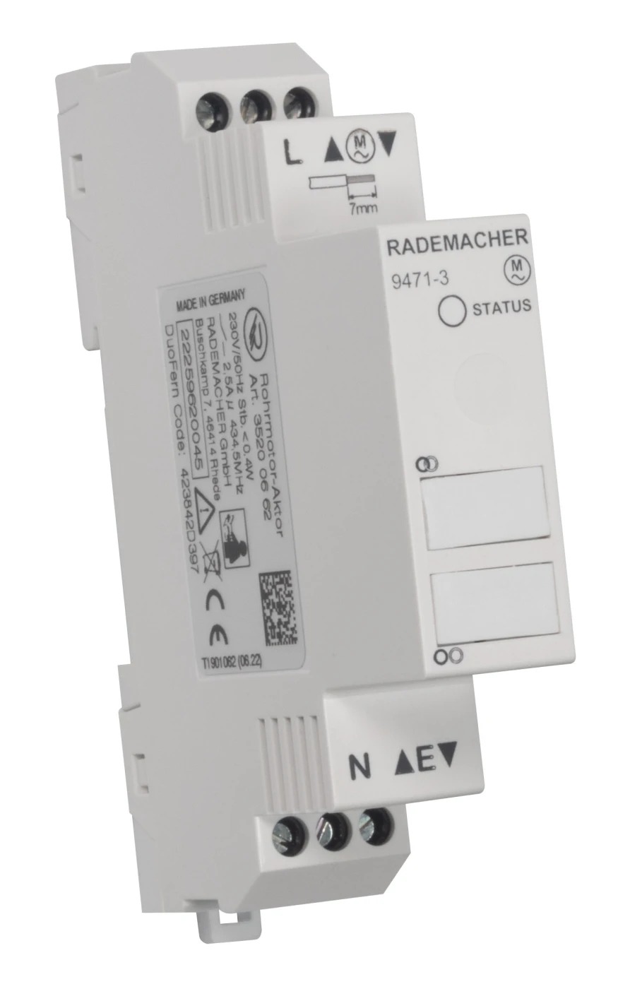 Preview: Rademacher ➤ DuoFern Hutschienen Rohrmotor-Aktor Typ 9471-3 #35200662✅ online günstig kaufen!