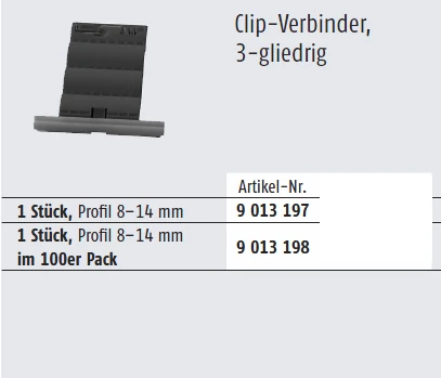 Preview: Somfy Clip-Verbinder, 3-gliedrig #9013198 #9013197