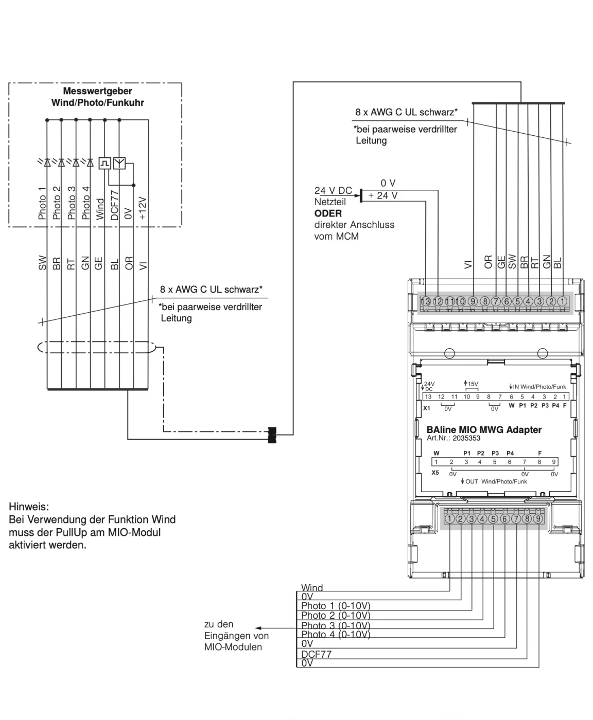 Preview: WAREMA BAline MIO Sensor Adapter #2035357