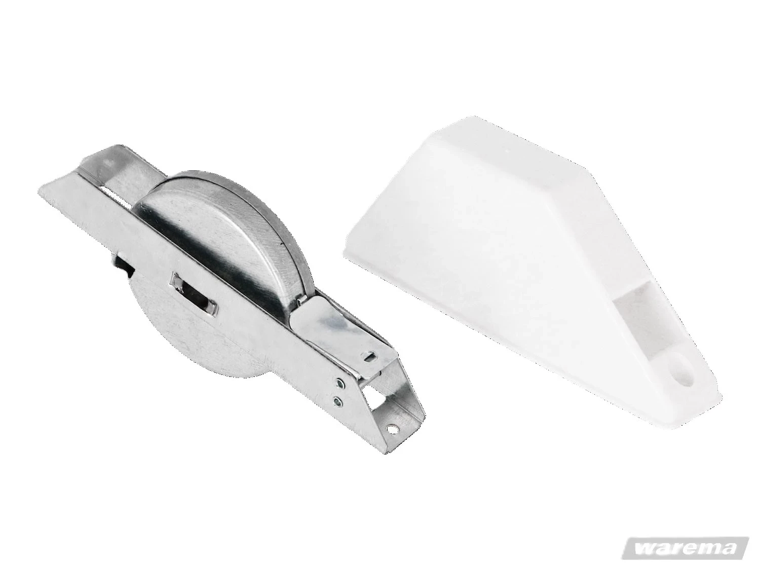 Preview: WAREMA Halbeinlass-Gurtwickler 14mm mini weiß mit 4500mm Gurtband grau #528013-2021339