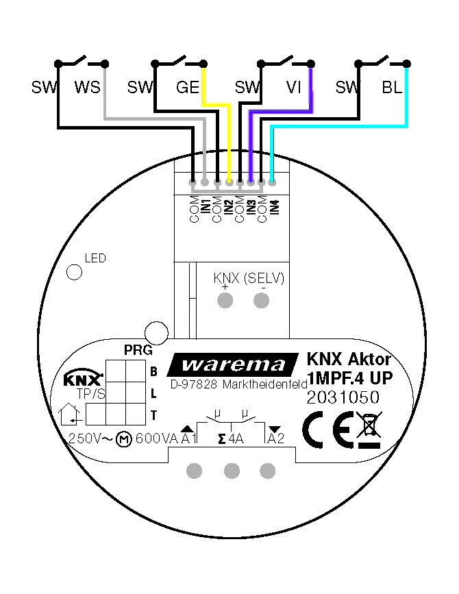 Preview: WAREMA KNX Aktor 1MPF.4 UP #2031050