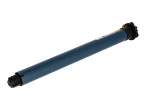 Preview: Symbolabbildung eines Somfy-Rohrmotors – Gesamtansicht schräg auf dunklem Hintergrund; Galerie zu WAREMA Mechanischer Rohrmotor Somfy HiPro LT 50 Gemini 25/17