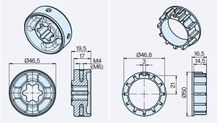 Becker Adapterset 50x1.5 M4 #49303004200 #49303001020