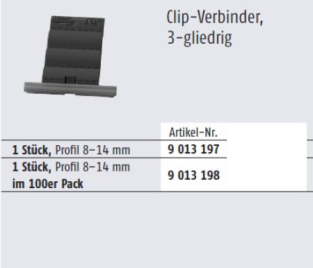 Somfy 9013197 Clip-Verbinder, 3-gliedrig