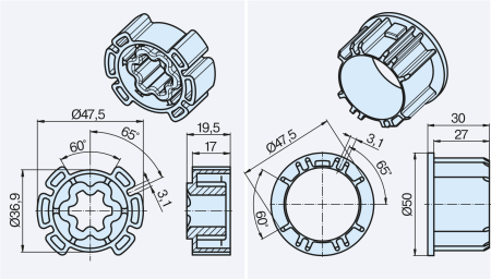 Becker Adapterset Benthin 52 + 62 #49303004420 #49303004430 #49303004320