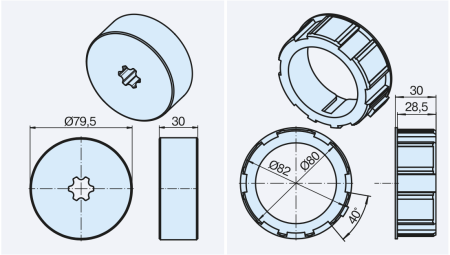 Becker ➤ Adapterset 83x1.5 / 85x2.5, Universal #49313001190 #49313001250✓ Online günstig kaufen✅