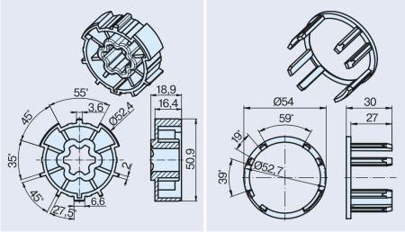 Becker Adapterset ZF54 #49303004420 #49303004430 #49303004320