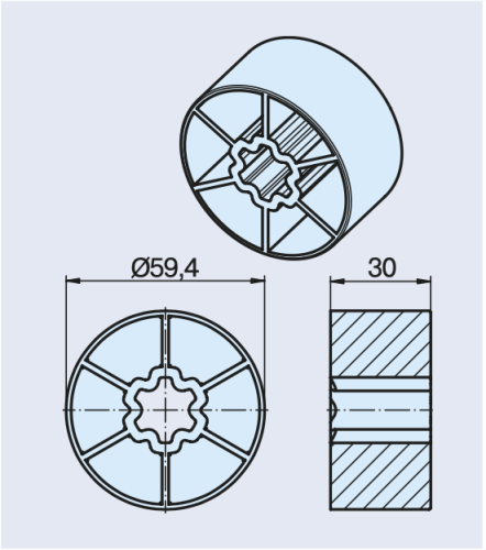 Becker Adapter 63x1.5, Universal #49313000830