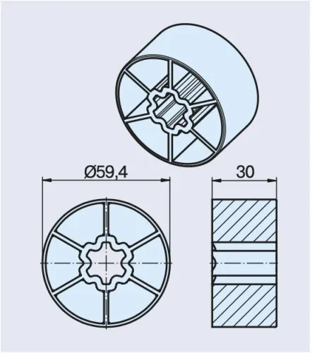 Becker Adapter 63x1.5, Universal #49313000830