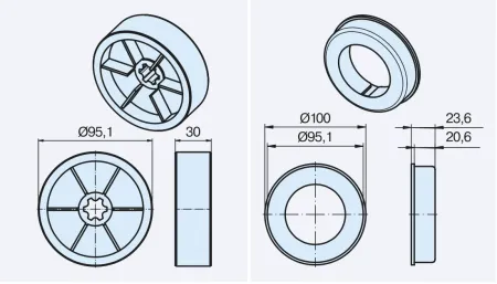 Becker Adapterset 100x2, Baureihe L #49313001670 #49313001600