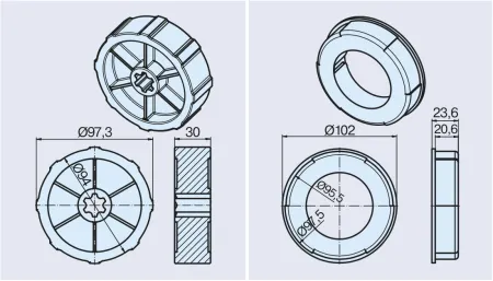Becker Adapterset 102x2, Universal #49313001040 #49313000490