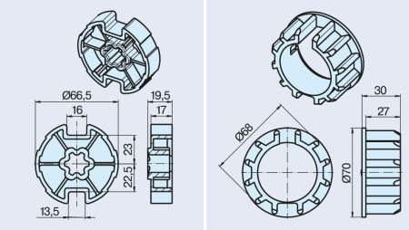 Becker Adapterset Ø DW70N #49303000550 #49300707070
