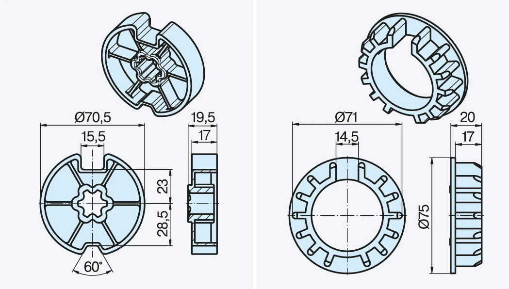 Becker Adapterset DW74N #49303000560 #49300107072