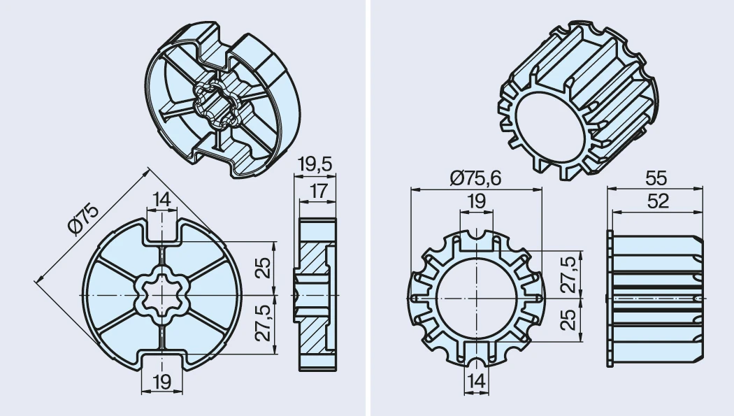 Becker Adapterset Ø DW78R+F aus Zink #49303000910 #49303000330