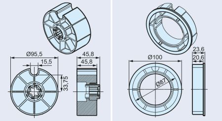 Becker Adapterset O-D100 für Hinderniserkennung #49302002780 #49313003360 #49303006280