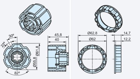 Becker Adapterset O-E65 für Hinderniserkennung #49302002490 #49300407072 #49303001020