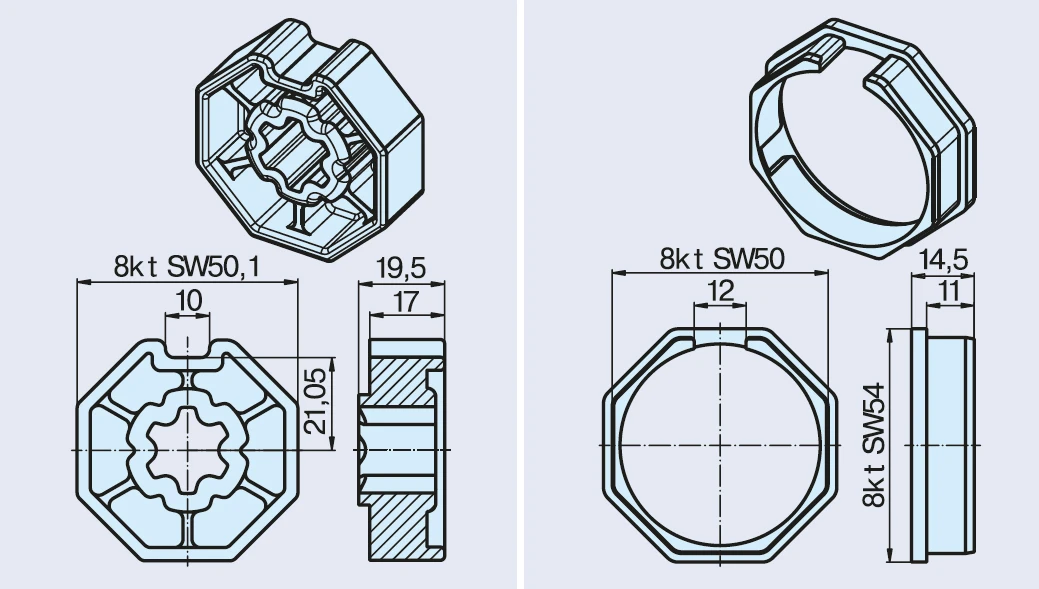 Becker Adapterset SW50 #49303001210 #49303001220