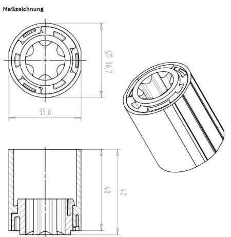 Becker Mitnehmer 40x1.3 / 40x1.5 für Hinderniserkennung #49302002460