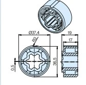 Becker Mitnehmer 40x1/42x2 #49303000860