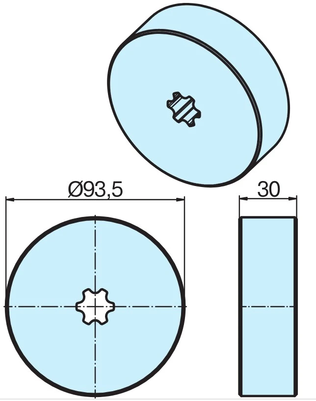 Becker Mitnehmer aus Aluminium 98x2 #49313001150