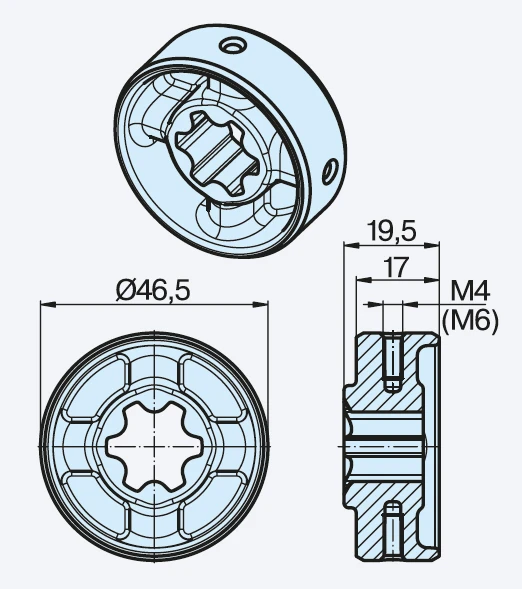 Becker Mitnehmer aus Zink WAREMA Ø 50x1,5 M4 #49303004200
