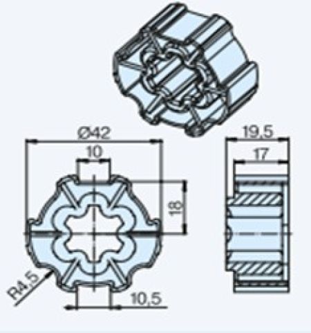 Becker Mitnehmer ZF45x0.5 #49303001350