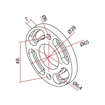 Cherubini Adapter - Flansch RAL 7035 #9014CH05