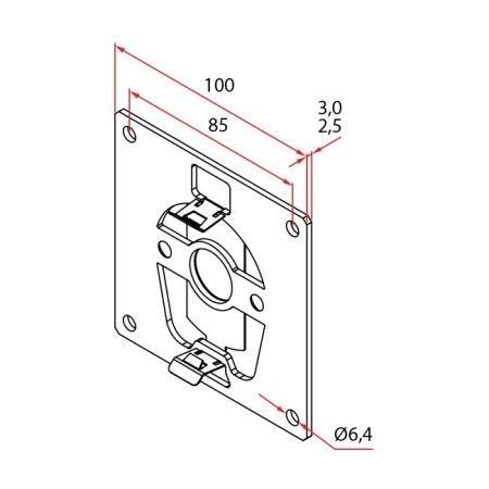 Cherubini Motorlagerplatte 100x100 zu SAFE EASY max.20Nm A4506_0654
