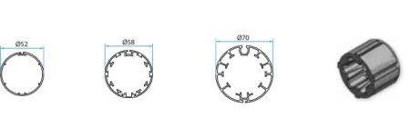 Cherubini ➤ Adapter Delfin Rundrohr 52-58-70 #A4505-0528✅ online günstig kaufen!