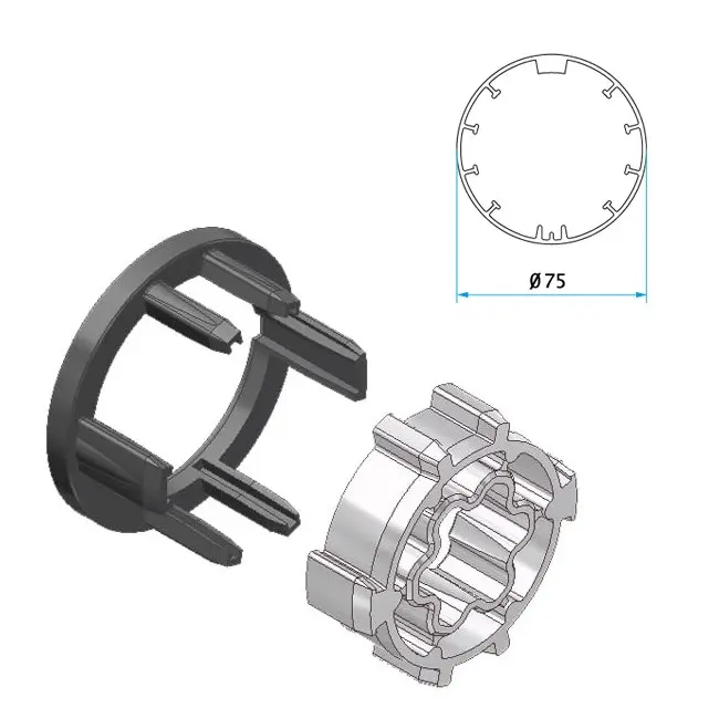 Cherubini Adapter und Mitnehmer Matest 75 A5805_0511