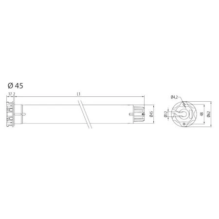 Cherubini P&P SILENT 6/17 geräuscharmer Rollladenmotor #CEL45061700