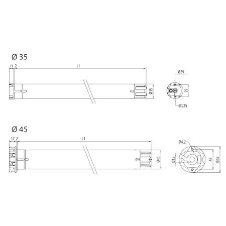 Cherubini SENSO RX 3/30 Funkmotor 3Nm 30Upm Ø35 #CEA35033000