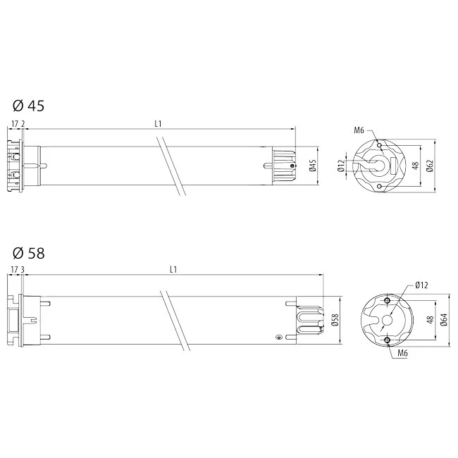 Cherubini Tronic RX 120/11 Funkmotor 120Nm 11Upm #CER58121100