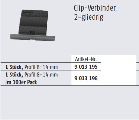 Somfy 9013195 Clip-Verbinder, 2-gliedrig