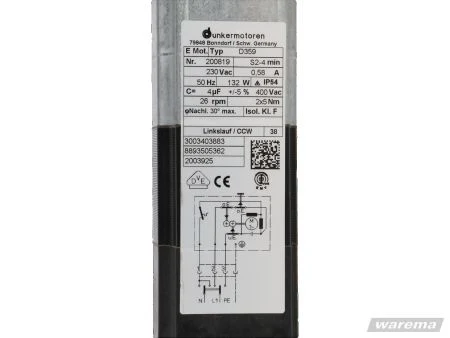 Dunker D359 10/26L Jalousieantrieb 10Nm (WAREMA #2003925)